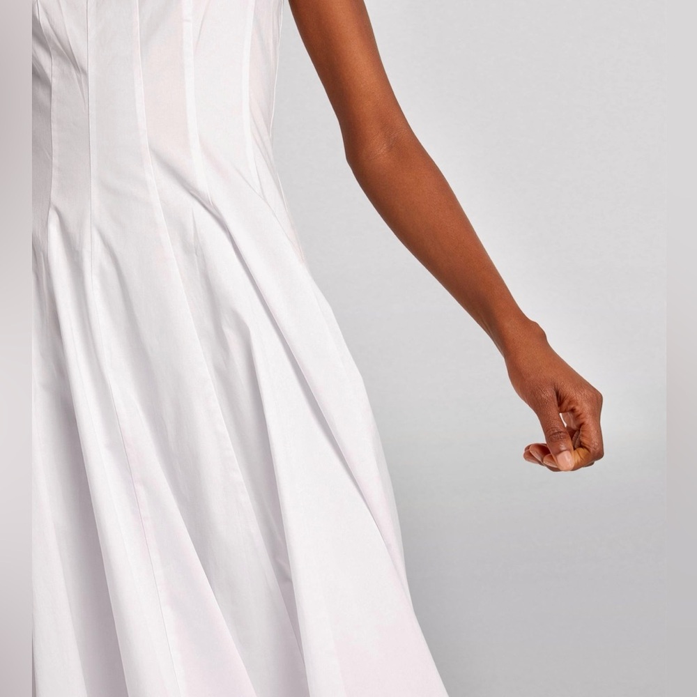 🌺🎉HP🎉🌺 NWT Staud Wells Midi Dress White - Picture 4 of 16